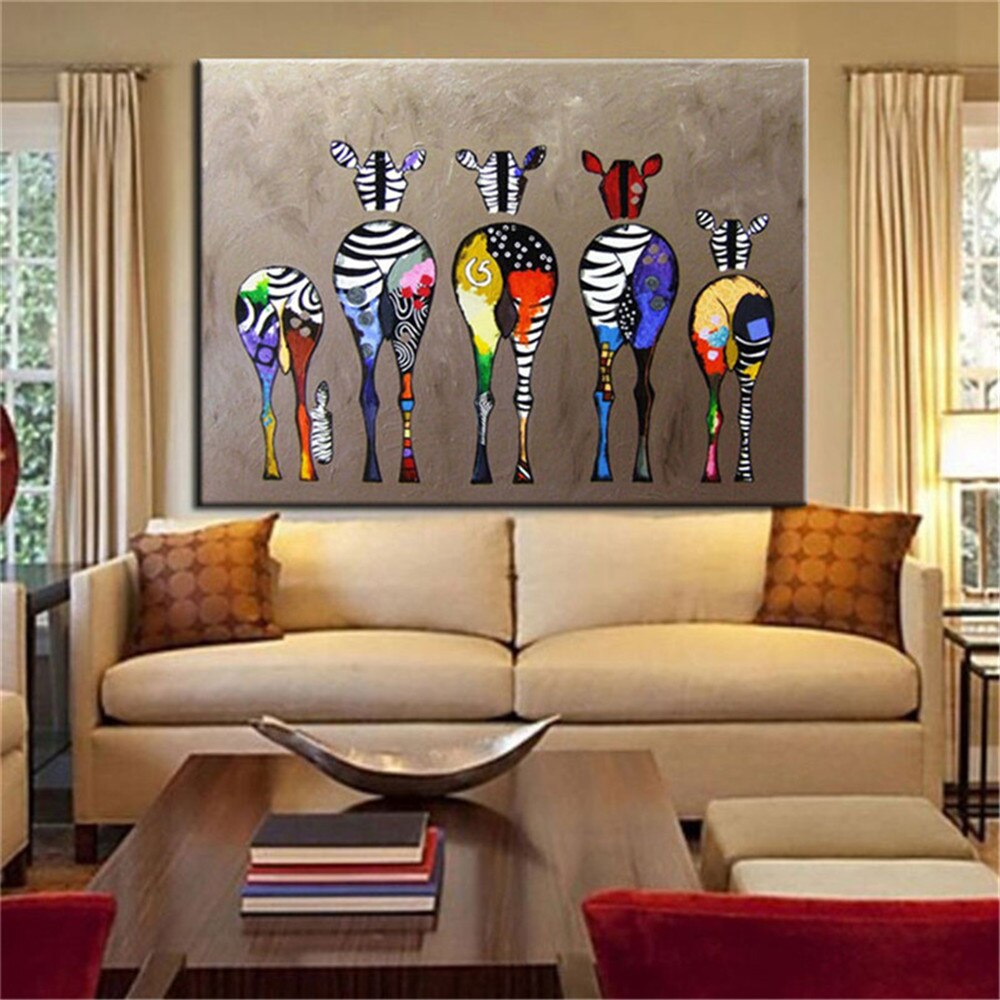 home Decor wall art Oil paint horse canvas art painting Sofa backdrop