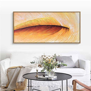 Hand painted modern Oil Painting on canvas gold leaf picture