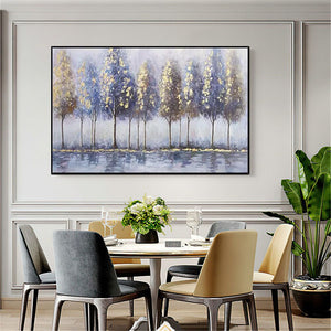 New 100% Hand Painted Abstract Trees Oil Painting Canvas