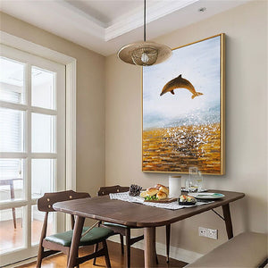 New Interior Mural Abstract Seascape Oil Painting Handpainted