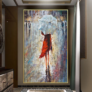 Aritist Hand painted oil Painting Abstract Woman Figure wall