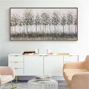 New 100% Hand Painted Abstract Trees Oil Painting Canvas