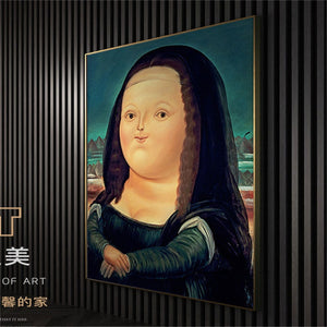 100% handmade oil painting wall artist bar castle Mona Lisa canvas