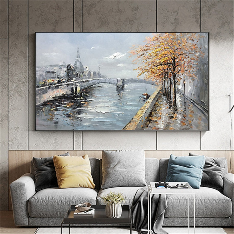 Large-Size 100% Hand-Painted Modern Oil Paintings