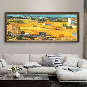 100% Hand painted Van Goghfamous Harvest Hope Field