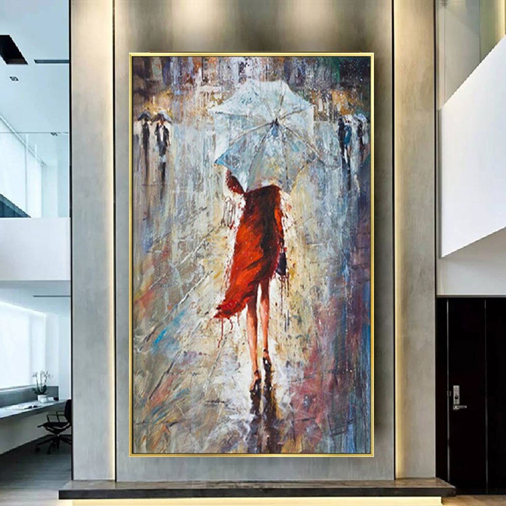 Aritist Hand painted oil Painting Abstract Woman Figure wall