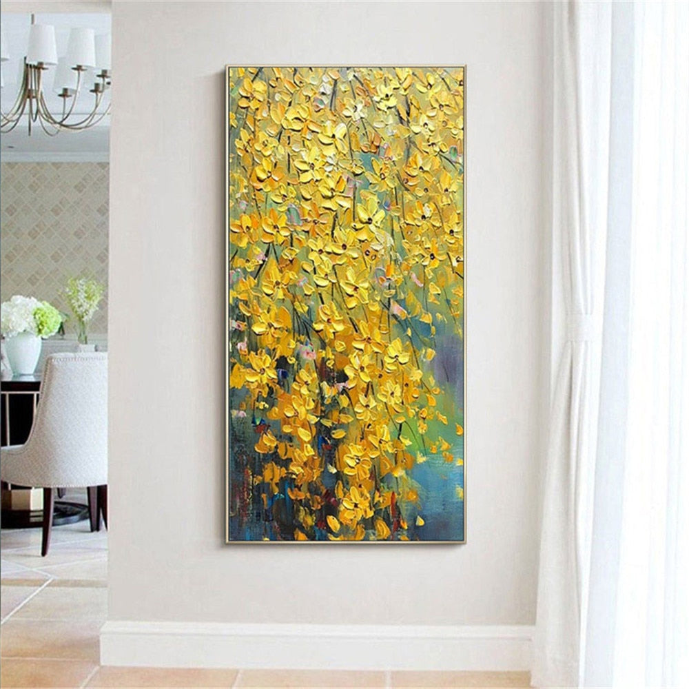 European wall painting art hand-painted oil painting delicate texture flower