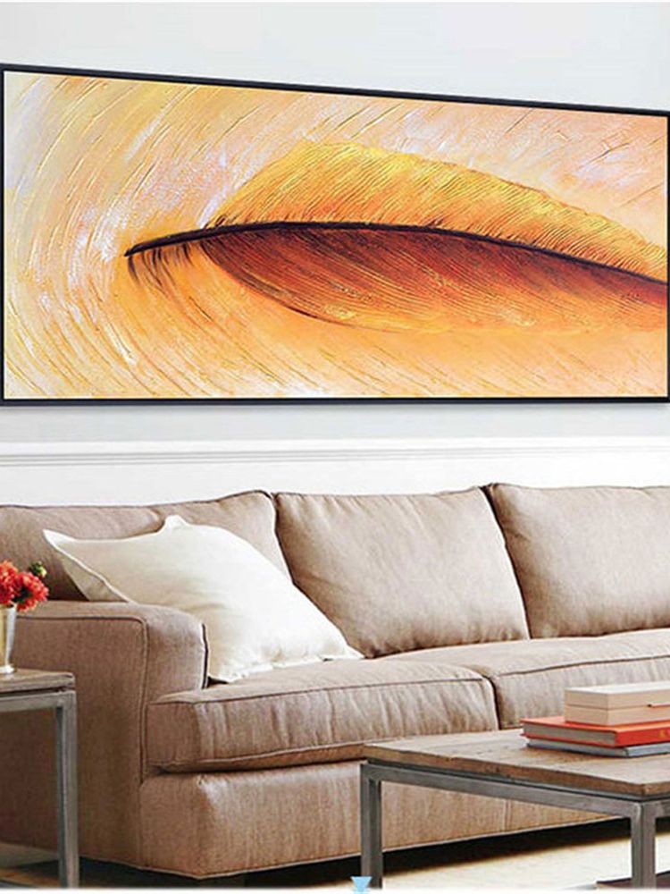 Hand painted modern Oil Painting on canvas gold leaf picture