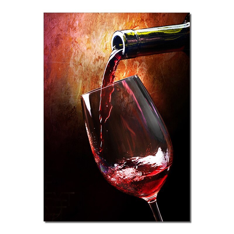 Abstract Red Wine Canvas Painting Modern Nordic Posters And Prints Wall Art Pictures