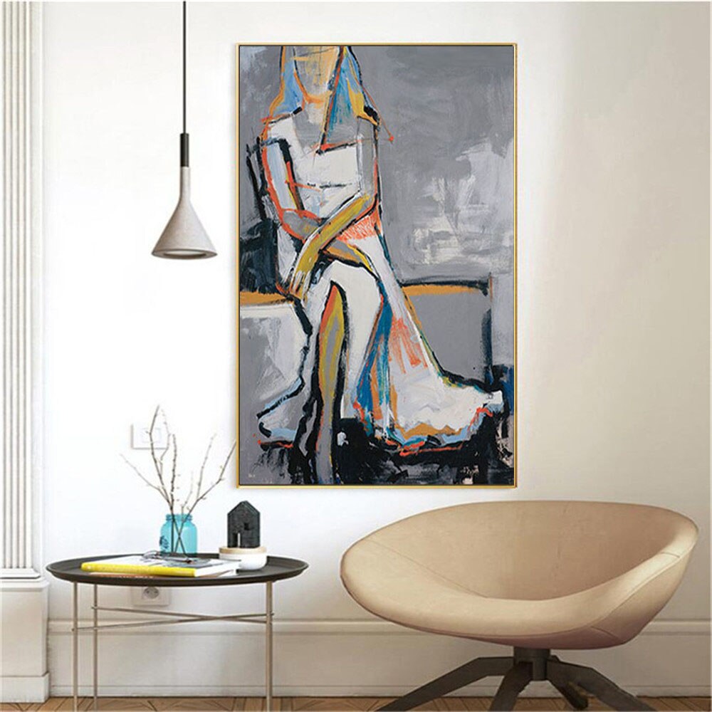 Hand painted Modern abstract Figures Art picasso Body