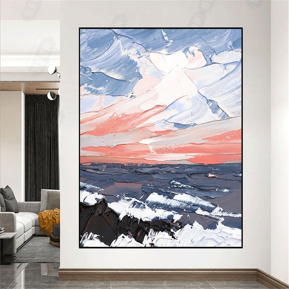 Abstract Sky Art Hand Painted Abstract Landscape Oil Paintings