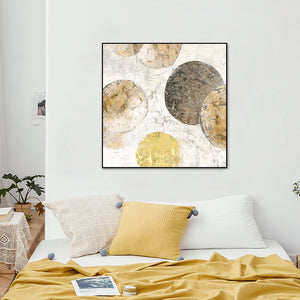 Abstract 3D Geometric Round Painting On Canvas Nordic Wall Art Picture Prints