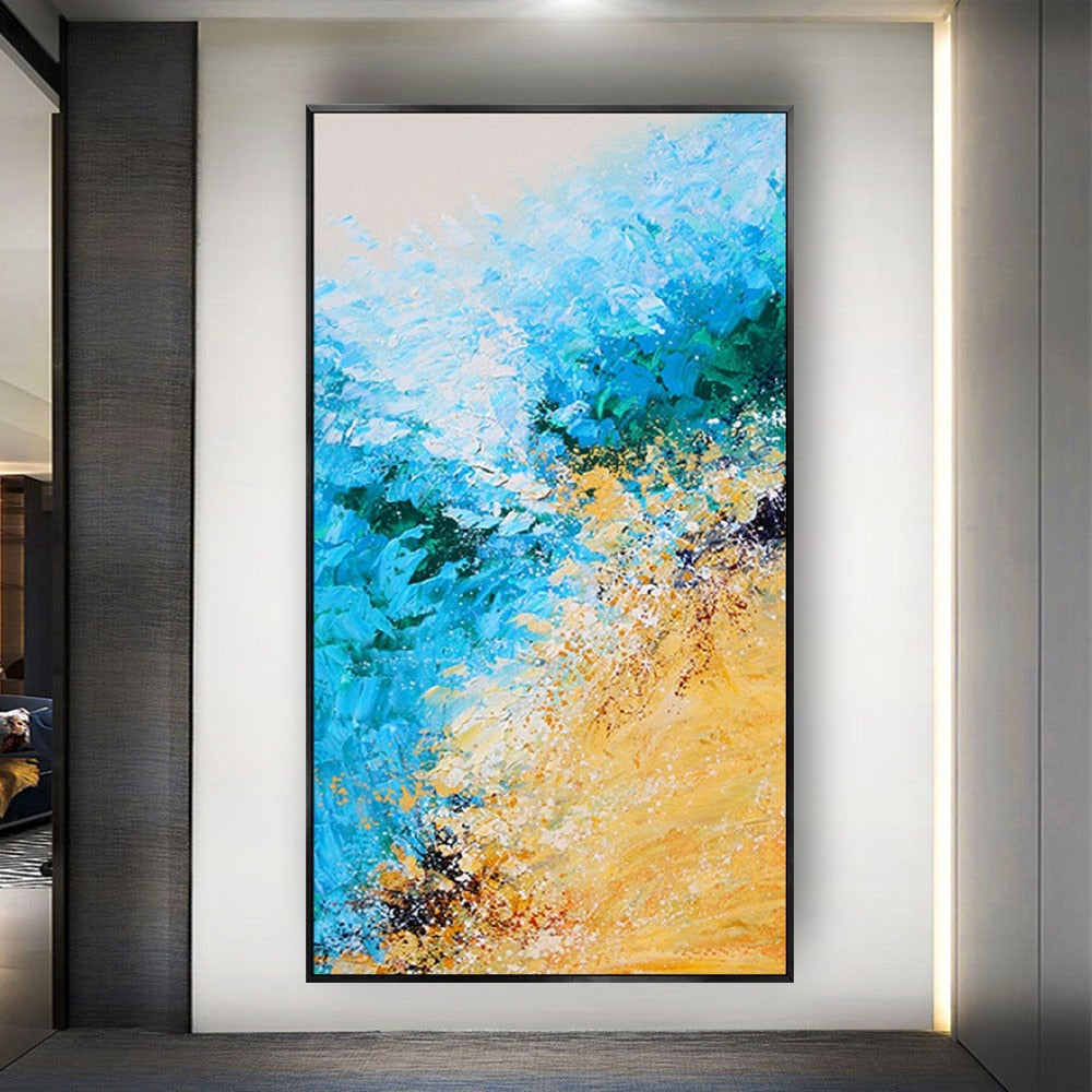 Handmade Oil Painting Modern Living Room Deco Interior Sea View Picture