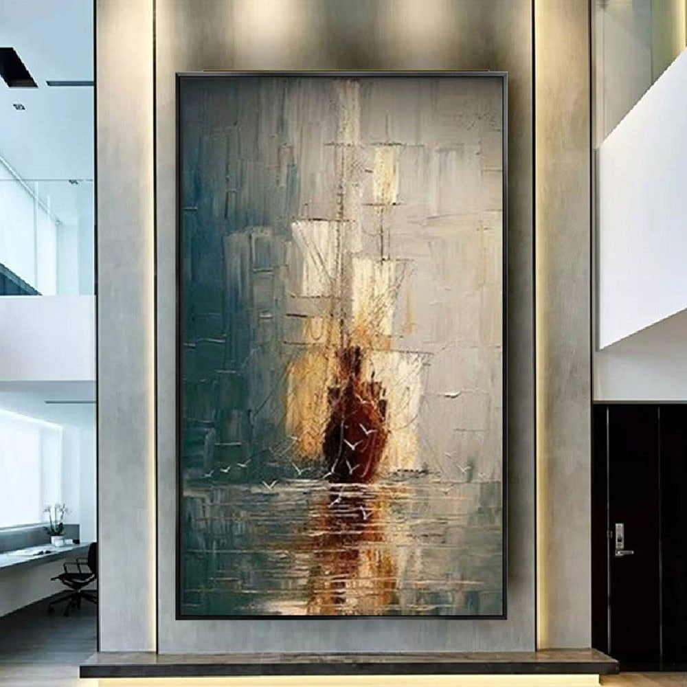 Abstract Painting Decorative Home Wall Picture Handmade