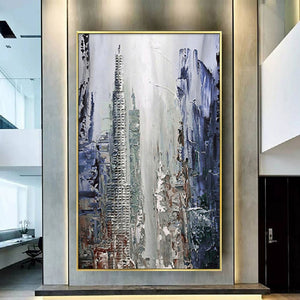 Nordic Abstract Hand Painted Oil Paintings Modern Home