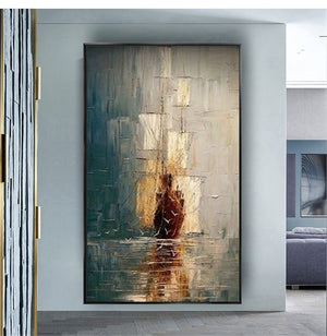 Abstract Painting Decorative Home Wall Picture Handmade