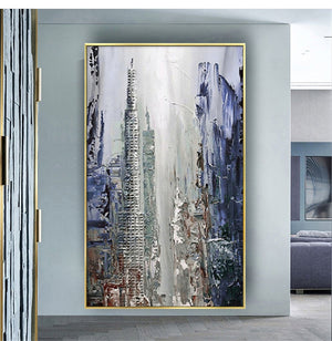 Nordic Abstract Hand Painted Oil Paintings Modern Home