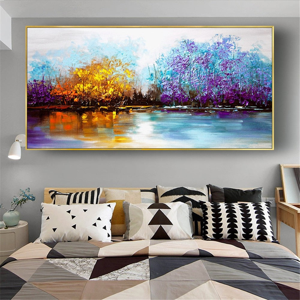 Fashion Interior Trim Canvas Oil Painting Abstract Handmade