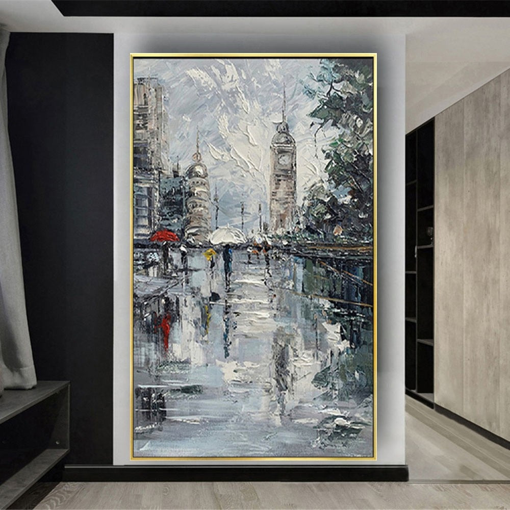 Oil Painting On Canvas Large Contemporary For Sleeping Room Wall Decor