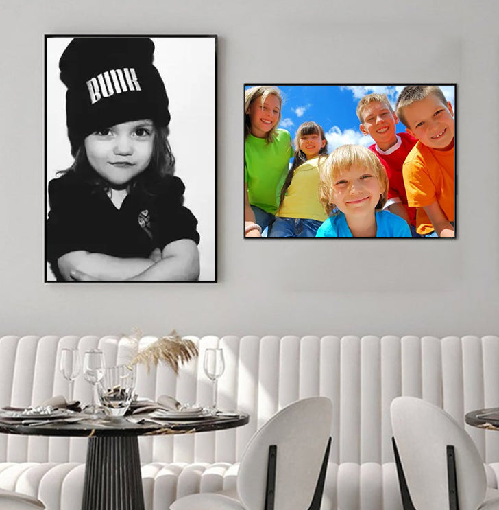 Wall Art with Your Photo Painting Decoration Picture for Living Room Personalized Gift Custom Poster Any Size Print Canvas