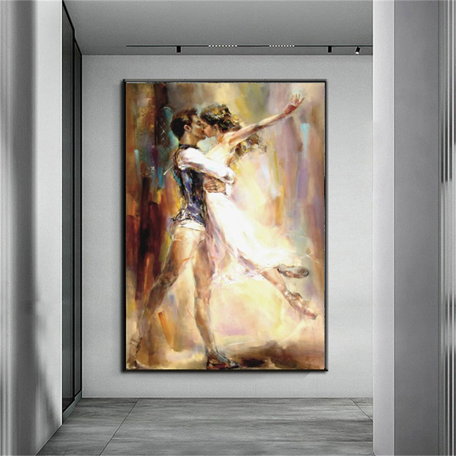 Gustav hand-painted oil painting ballet artist elegant dance