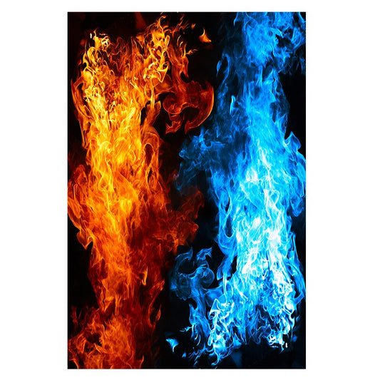 Abstract Fire And Water Painting HD Prints And Posters On Canvas Garden Wall Art Picture
