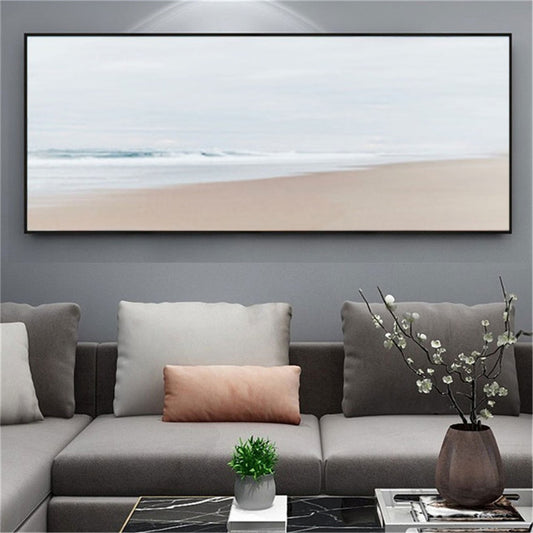 Large Size Abstract Hand-Painted Oil Paintings Sea View