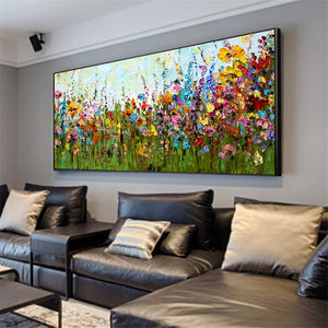 Handpainted Large Modern Knife Oil Painting On Canvas Textured