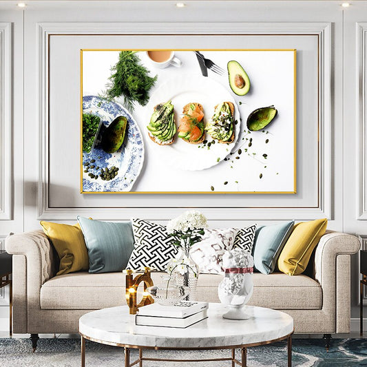 Sushiand Vegetable Kitchen Food Canvas Painting Cuadros Scandinavian Posters