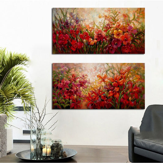 Natural Flower Oil Panting Print on Canvas Poster Scenery Landscape Paintings Scandinavian