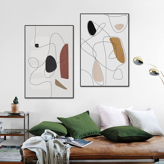 Abstract Geometry Line Poster Canvas Painting Wall Art Prints Picture For Living Room Home