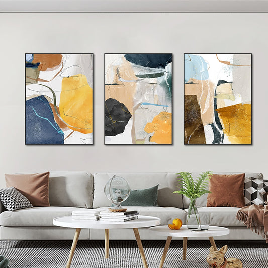 Abstract Geometric Canvas Painting Modern Nordic Posters And Prints Wall